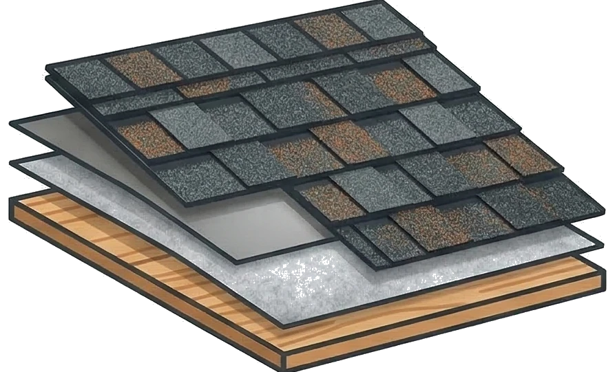 Shingle roof